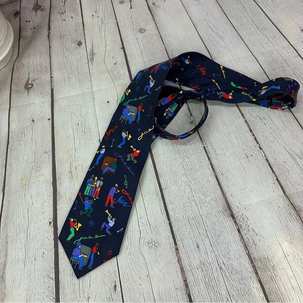alynn neckware "LE Jazz Hot" silk tie creative american design made in USA